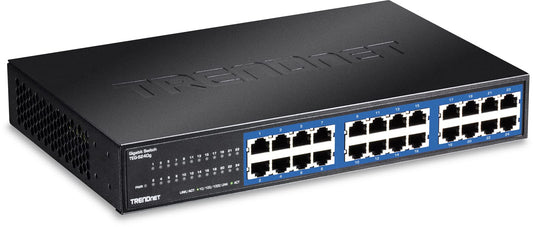 TRENDnet 24-Port Unmanaged Gigabit GREENnet Desktop Switch, Ethernet Network Switch, 24 x 10-100-1000 Gigabit Ethernet RJ-45 Ports, 48Gbps Switching