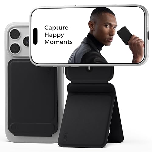 MOFT Phone Tripod Stand Selfie Stick for iPhone, Multi-Angles iPhone Stand, Lightweight & Portable Phone Holder, Strong Magnets, MOVAS Vegan Leather