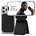MOFT Phone Tripod Stand Selfie Stick for iPhone, Multi-Angles iPhone Stand, Lightweight & Portable Phone Holder, Strong Magnets, MOVAS Vegan Leather