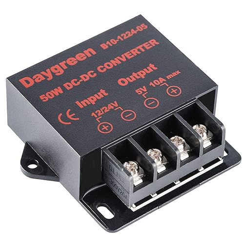 Voltage Regulator DC 12V 24V Step Down to DC 5V Buck Transformer Converter (12V/24V to 5V 10A)