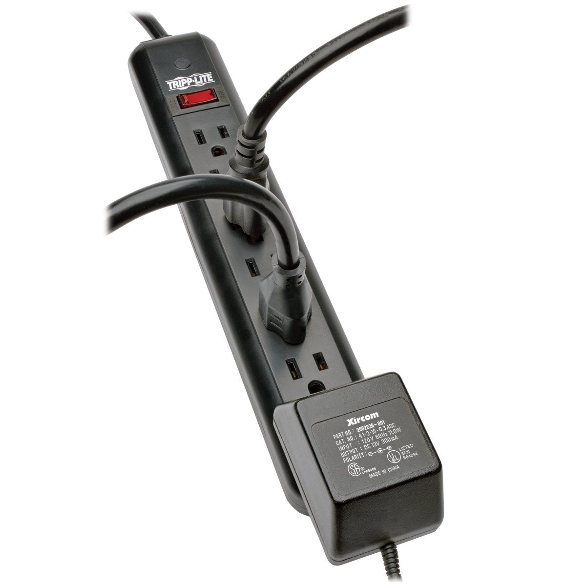 Tripp Lite 7 Outlet Power Strip NEMA 5-15R AC 25' Cord 5-15P Black Housing (PS725B)