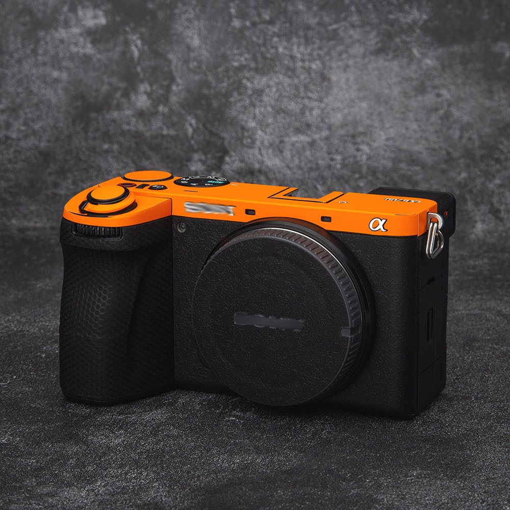 DBZZ for Sony ILCE-6700 Camera Skin Anti-Scratch Alpha 6700 Protective Sticker Cover 3M Film Body Protector A6700 (Matte Orange + Matte Black)
