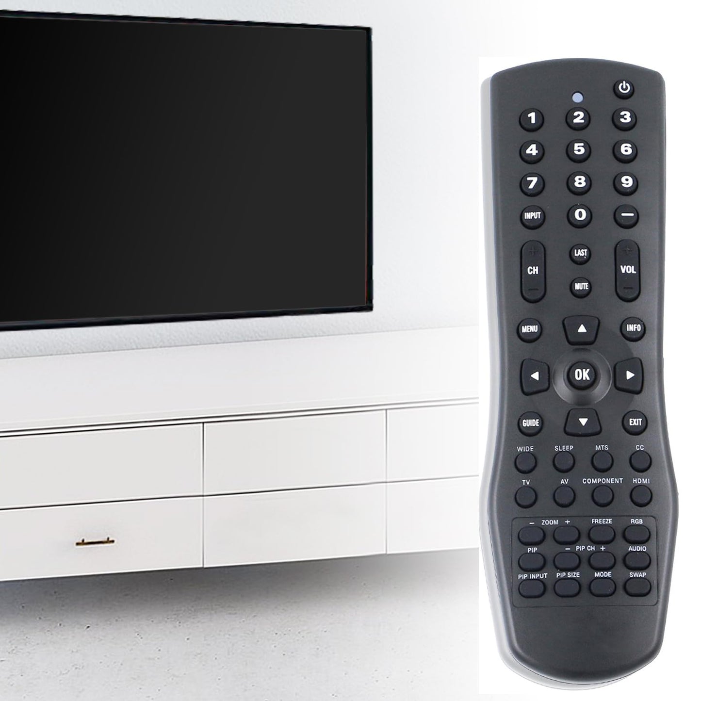 New VR1 Remote Control Replacement for Vizio TV VA22LFHDTV10T VA260E VA26L VA26LF VA26LFHDTV10T VA26LHDTV10T VA42L VS420LFHDTV10A VS42L VS42LF
