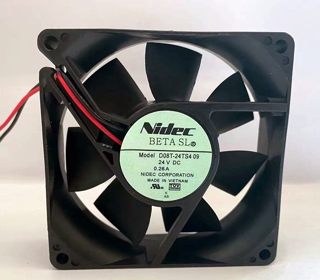 D08T-24TS4 09 Nidec 24V 80mm Fan, 24V 0.26A 8025 high air Volume Chassis Cooling Fan