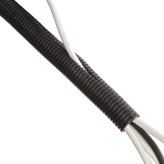 D-Line Black 43in Cable Sleeve, Flexible Wire Protector Tubing, Split Electrical Conduit, Plastic PC Cable Management Tube, Cord Sheath, TV Loom