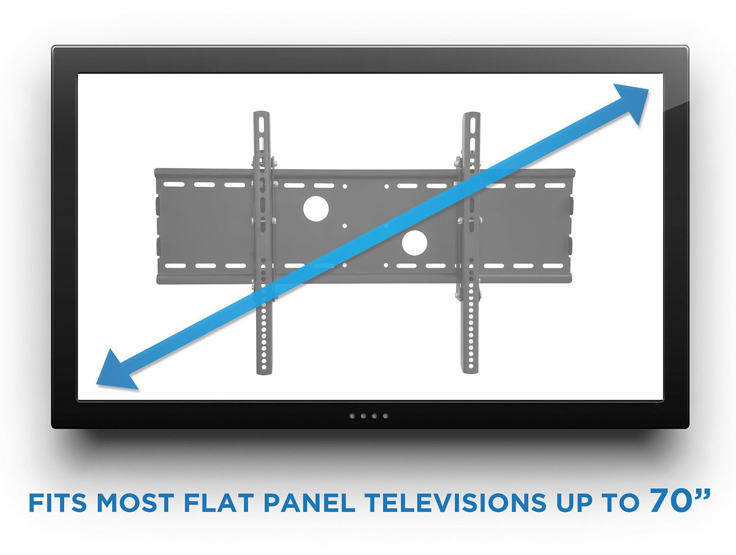 Mount-It! Tilting TV Wall Mount Bracket with UL Certification for Wall Mounting LCD/LED/Plasma 37” - 70” TVs, 165 lbs Load Capacity, Up to VESA