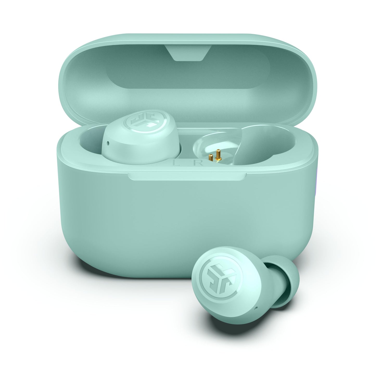 JLab Go Air Pop+, True Wireless Earbuds, Bluetooth Earbuds with Microphone, Dual Connect, EQ3 Sound, Mint Green