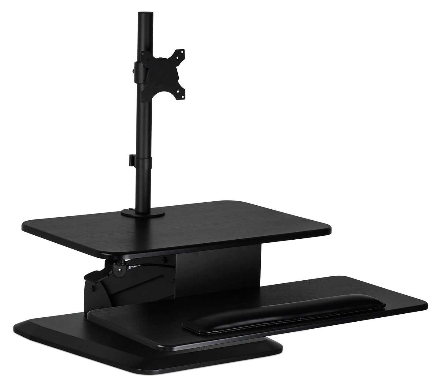 Mount-It! Standing Desk Converter with Monitor Mount | Height Adjustable Workstation with Keyboard Tray, Ergonomic, Free Standing, Easy Installation