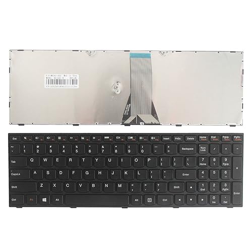 Laptop Replacement Keyboard Fit Lenovo IdeaPad 300-15 300-15IBR 300-15ISK 300-17ISK 305-15ABM (No Backlight Black)