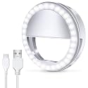 Meifigno Selfie Ring Light, [Rechargeable] with 36 LED Lights, 3-Level Adjustable Brightness Clips On Phone Ring Light Compatible with iPhone 16 15 14