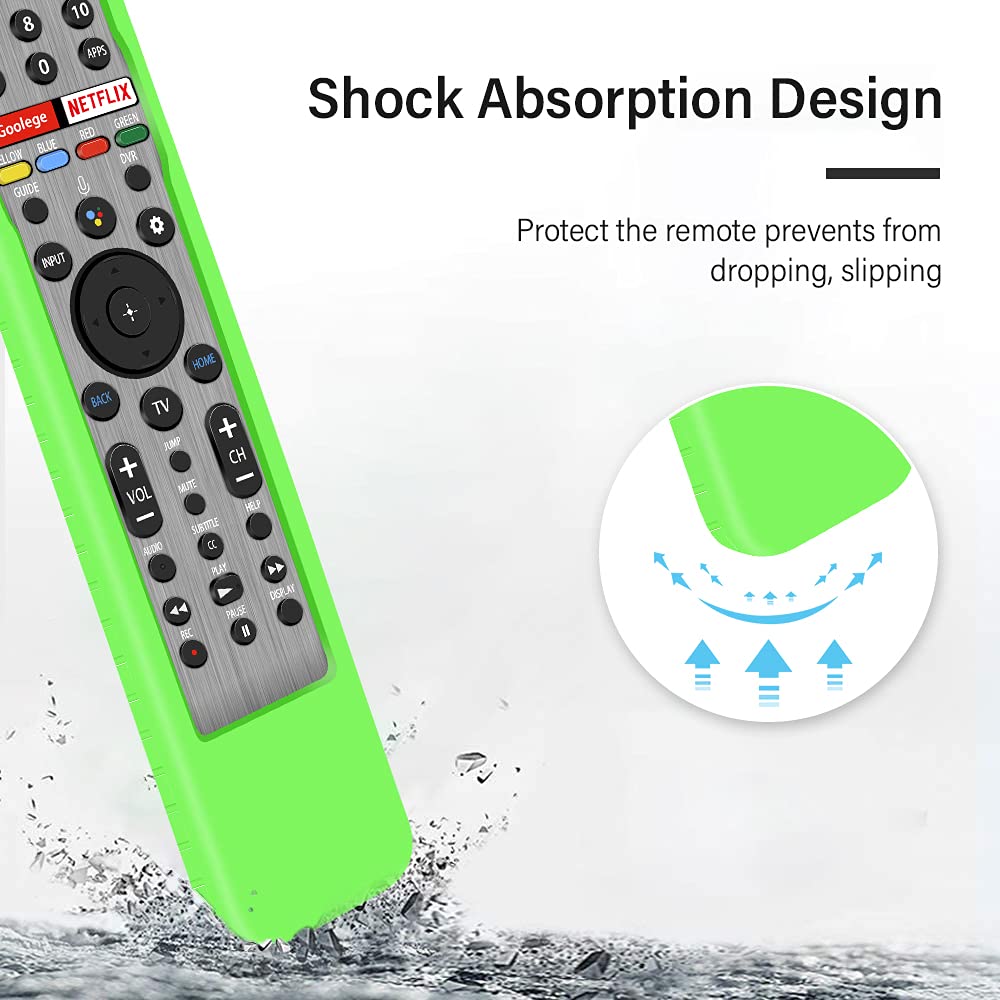 2 Pack Silicone Case for Sony RMF-TX600U RMF-TX500U Remote Control [Anti-Slip] Protective Cover for Sony RMF-TX621U RMF-TX520U Voice Remote Case