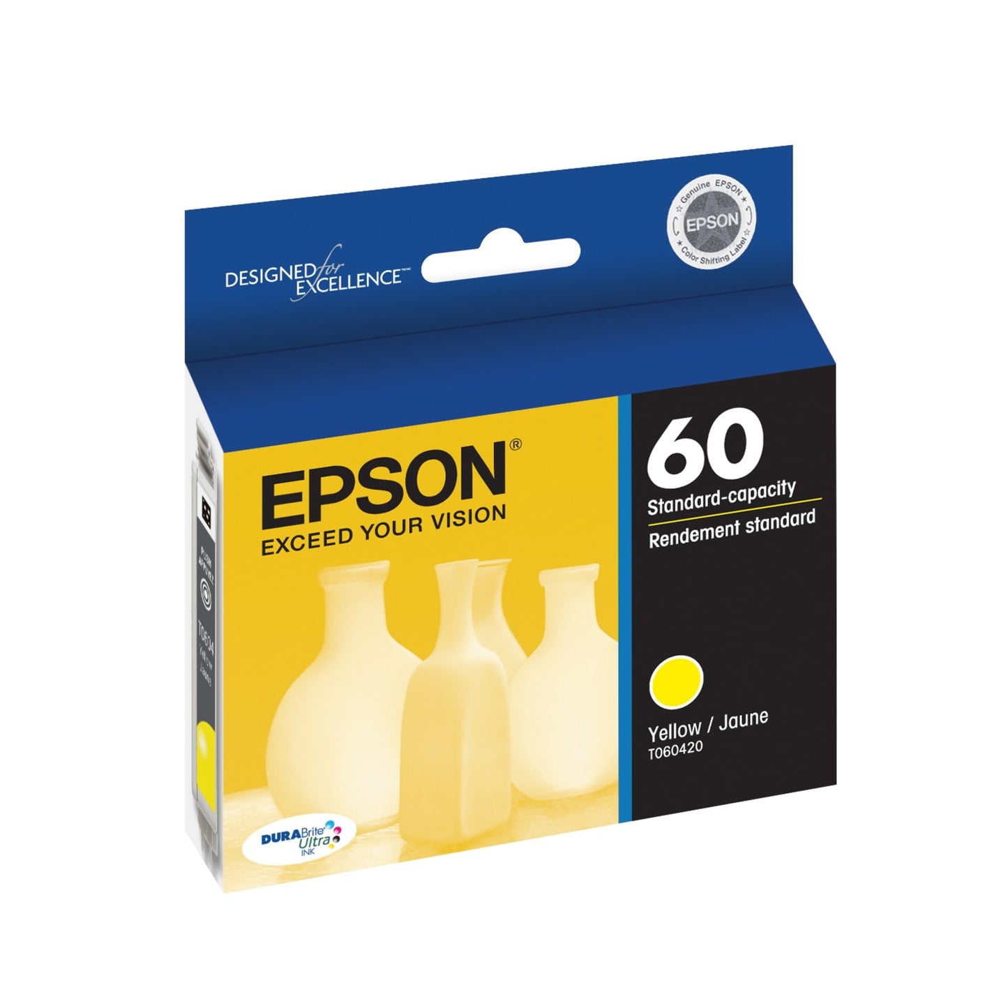 Epson 60 DURABrite Ultra Ink Standard Capacity Yellow Cartridge (T060420) Works with Stylus C-68, C-88, C-88+, CX-3800, CX-3810, CX-4200, CX-4800