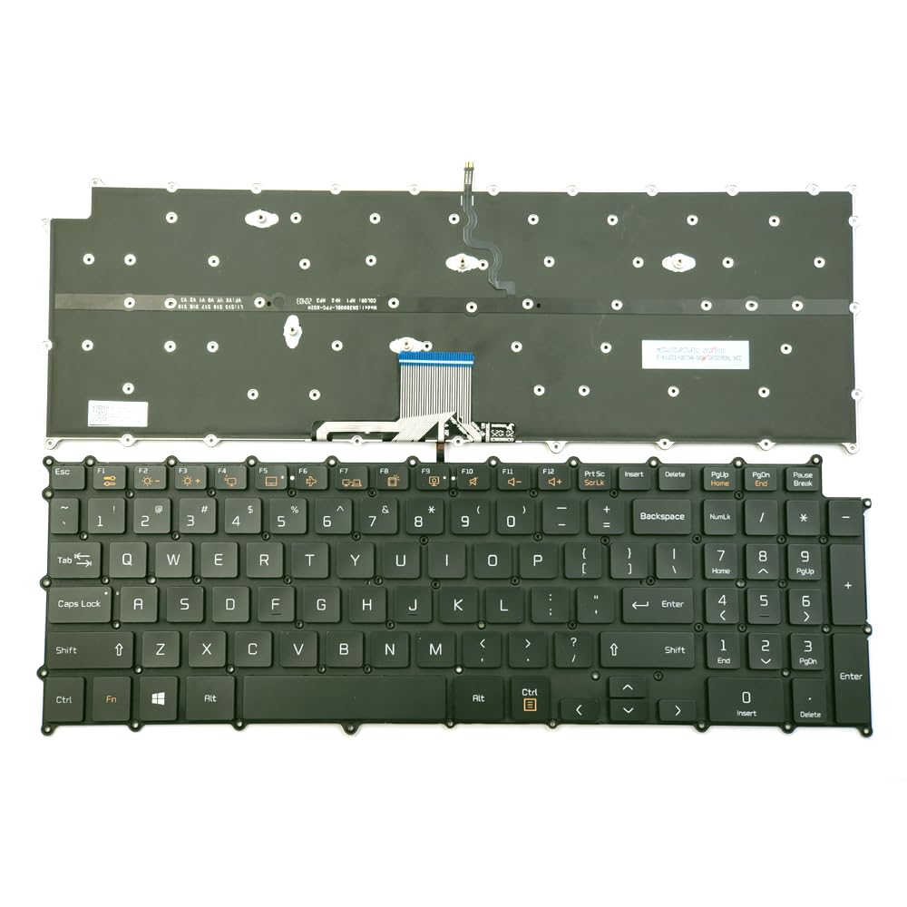 KGIGIBE Replacement Keyboard for LG Gram 17Z90N 17Z90N-V 17Z90N-N 17U70P 17U70P-P 17UD70P 17Z90N-R.AAC8U1 Laptop US Black with Backlit