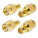 CORONIR (4Pack SMA Adapter SMA Male to RP SMA Female Jack Connector for RF Coax Cable Wi-Fi Antenna/Signal Booster/Repeaters/Radio/Extension…