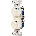Eaton TWR270LA 15-Amp 2-Pole 3-Wire 125-Volt Tamper and Weather Resistant Duplex Receptacle, Light Almond