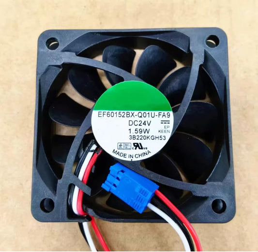 EF60152BX-Q01U-FA9 DC 24V 1.59W 60x60x15mm 3-Wire Cooling Fan