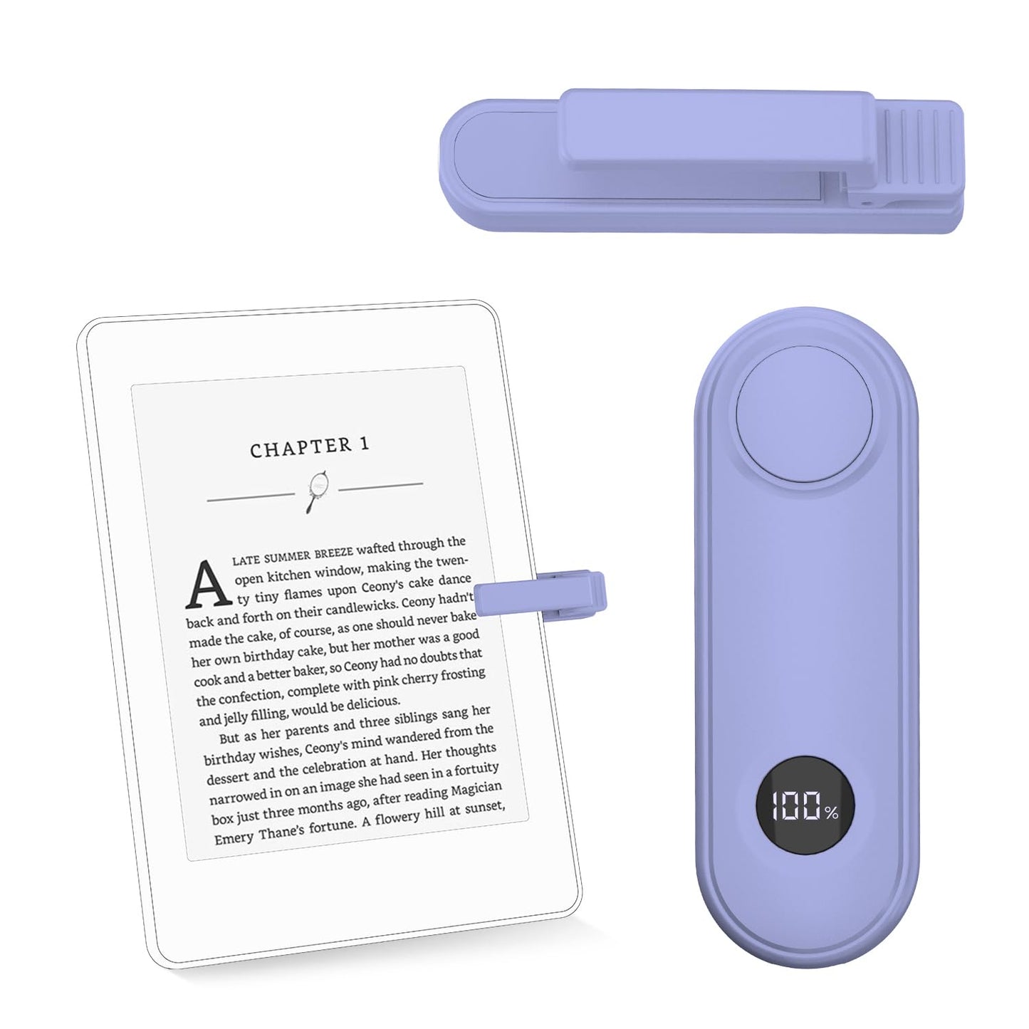 Inncarvs Remote Page Turner for Kindle Reading Accessories, Clicke for iPad iPhone Android Tablets E-Book Reading Noels, Camera Remote Shutter Selfie