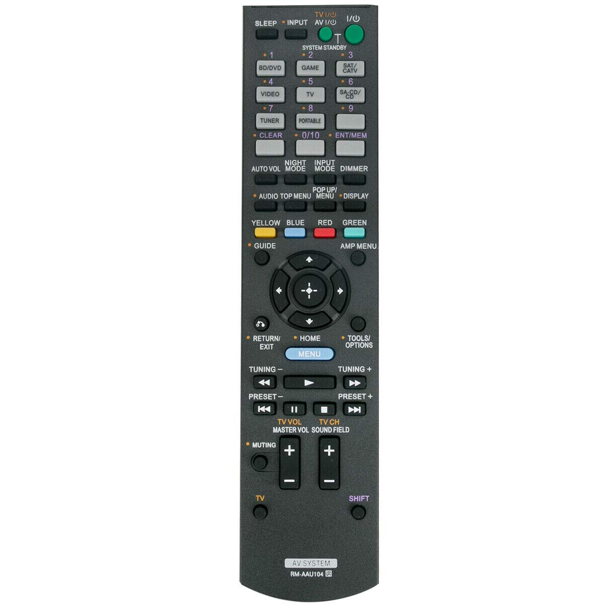 New Replace Remote Control RM-AAU104 Compatible with Sony STR-DH520 STRDH520 AV Receiver