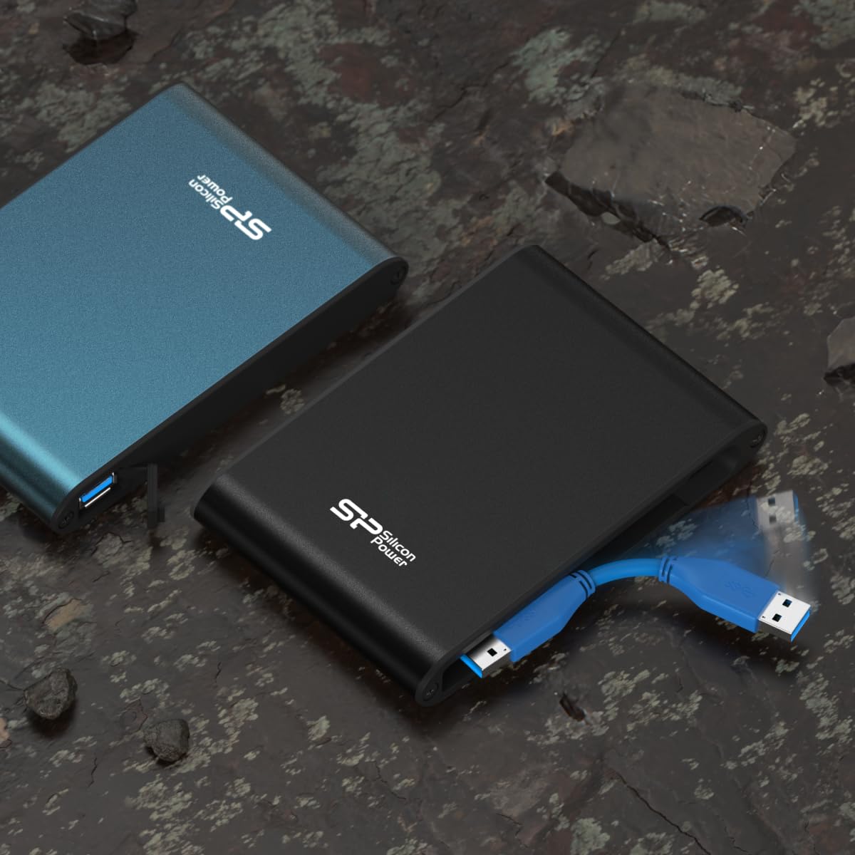 Silicon Power 2TB Rugged Portable External Hard Drive Armor A80, Waterproof USB 3.0 for PC, Mac, Xbox and PS4, Blue