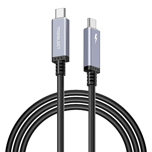 TREBLEET 15ft (4.5m) USB4 Cable Compatible with Thunderbolt 3, Super Long Size 100W 20Gbps USB4 Cable,Compatible with Thunderbolt 3 (USB C) Hub