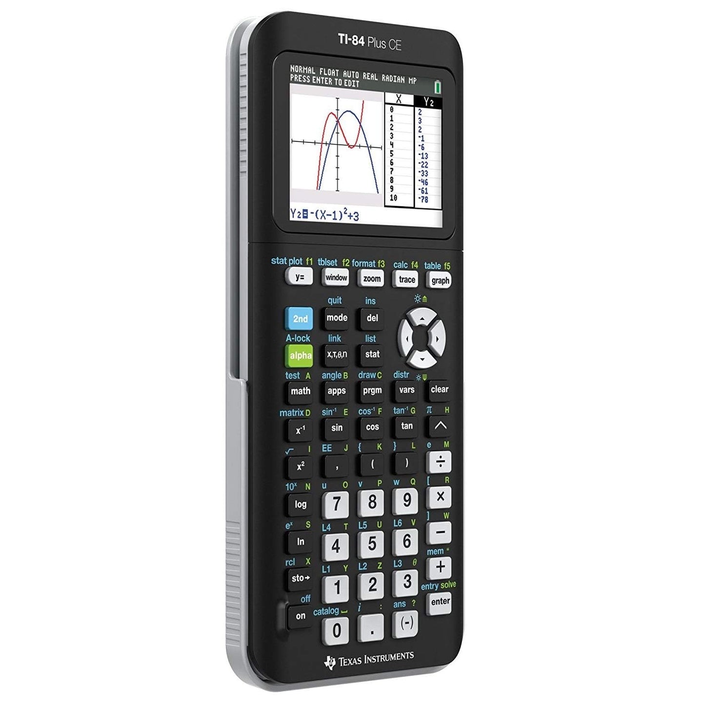 Texas Instruments TI-84 Plus CE Graphing Calculator, Black | Color Screen, Built-in Apps, Included Software, Test-Permitted, for Math, Science