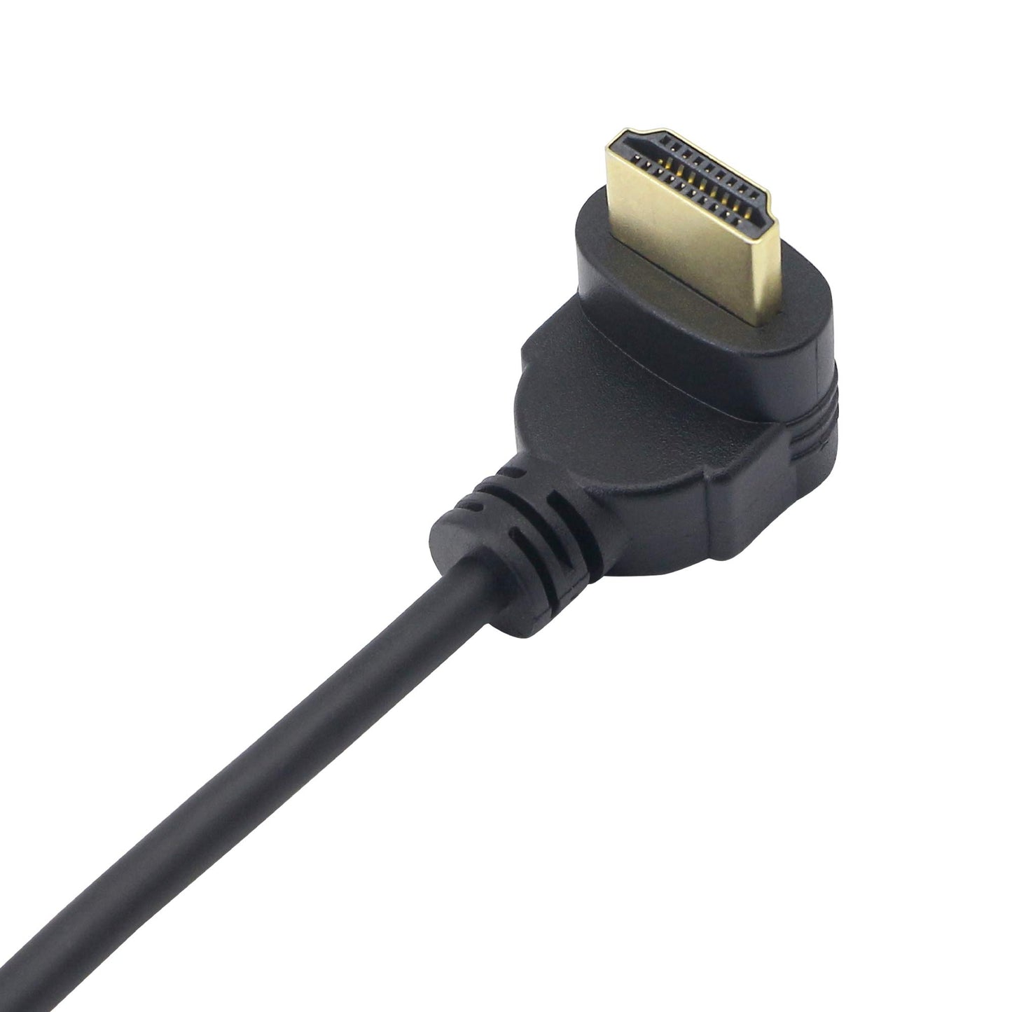 PNGKNYOCN Right Angle HDMI Coiled Cable, 270 Degree Upward Angle Male to Male Spring Spiral Cable for Camera, Monitor