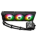 Thermalrlght Grand Vision 360 ARGB Black CPU AIO Cooler,PC 360 Specification Water Cooler System,IPS LCD Screen with 480x480 Resolution,for