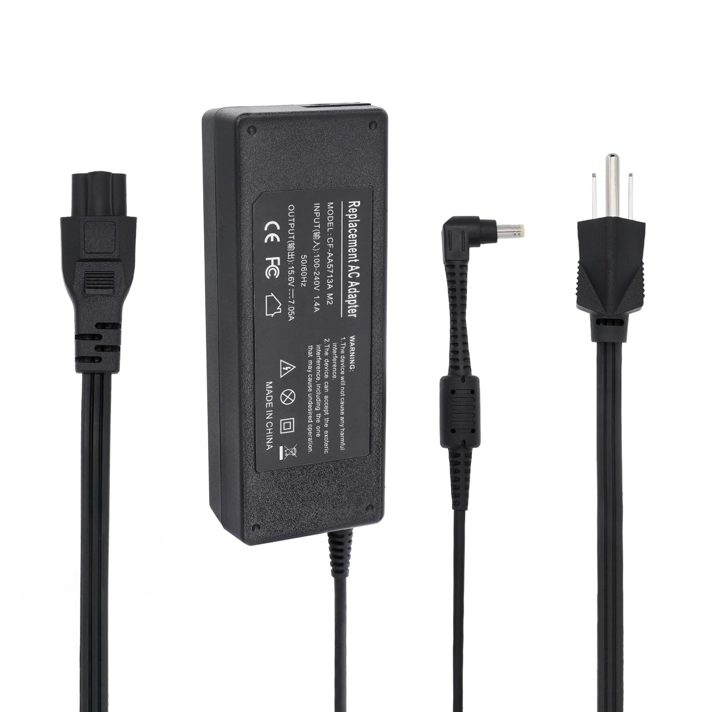 15.6V 7.05A 110W 5.5 2.5mm CF-AA5713A M2 Power Charger Compatible with Panasonic TOUGHBOOK CF-31 CF-52 CF-53 CF-19 CF-54 CF-33 CF-74 CF-AA5713A M1