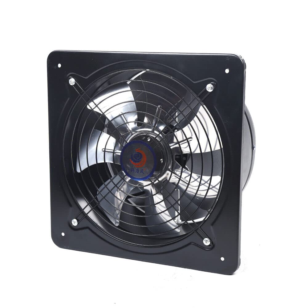 YINZINR 12 inch Exhaust Fan, 125W High Airflow Low Noise Explosion-Proof Durable Through Wall Ventilation Fan, for Kitchen,Bathroom,laundry