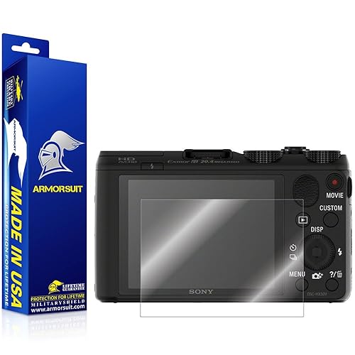 ArmorSuit Sony DSC-HX50V Camera Screen Protector Full Coverage MilitaryShield Screen Protector for Sony DSC-HX50V Camera - HD Clear Anti-Bubble Film