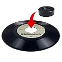 sdroceRyaM 45 RPM Adapter, 7 Inch Vinyl Record Solid Aluminum Dome 45 Adapter for Vinyl Record Players and Technics Turntables (Black)