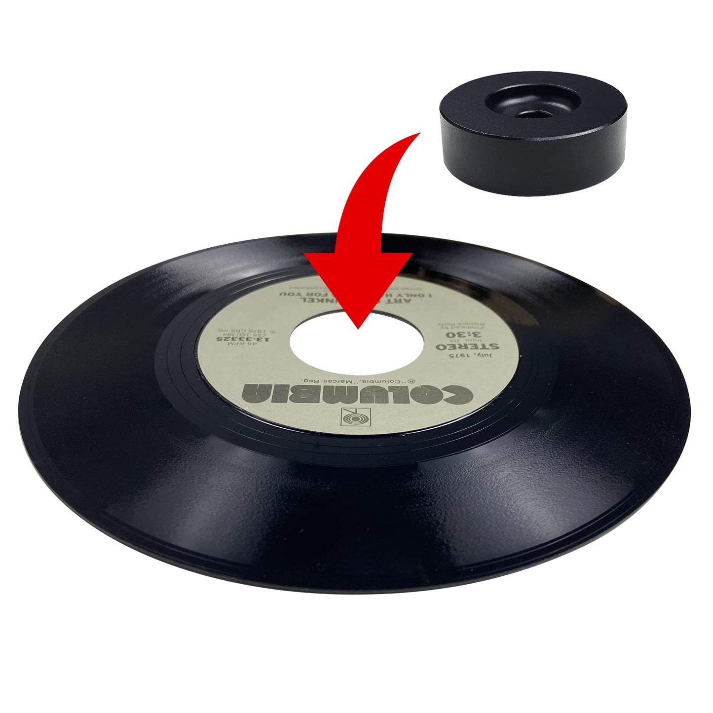 sdroceRyaM 45 RPM Adapter, 7 Inch Vinyl Record Solid Aluminum Dome 45 Adapter for Vinyl Record Players and Technics Turntables (Black)