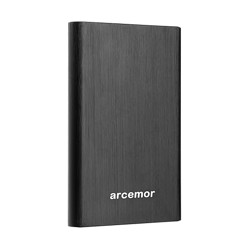 arcemor 500GB Portable External Hard Drive USB3.0 Ultra Slim 2.5" HDD for PC, Mac, Laptop, Chromebook, Xbox One (Black, 500GB)