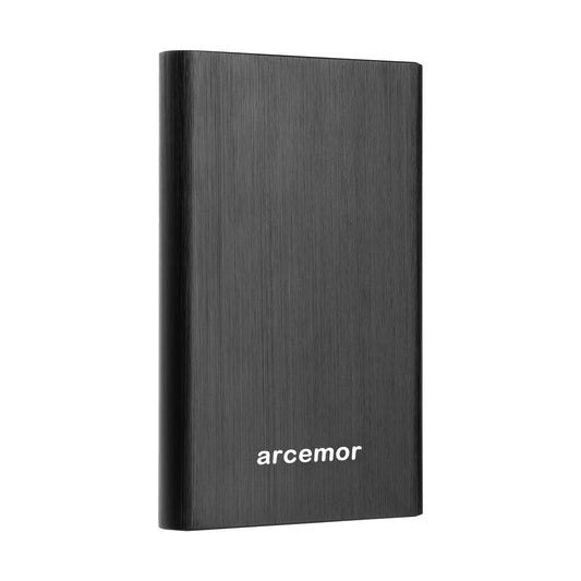 arcemor 500GB Portable External Hard Drive USB3.0 Ultra Slim 2.5" HDD for PC, Mac, Laptop, Chromebook, Xbox One (Black, 500GB)
