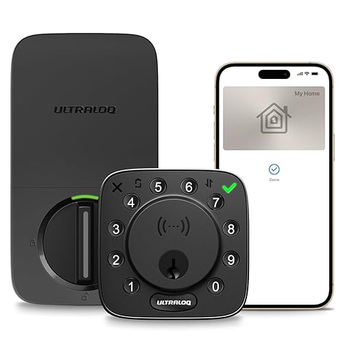 ULTRALOQ Bolt NFC Smart Lock, Tap to Unlock with Apple Home Key and Android NFC, Built-in WiFi Deadbolt, App Remote Control, Auto Lock, Works