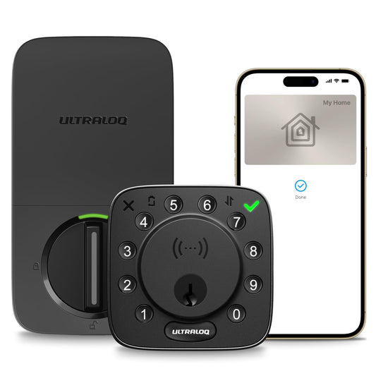 ULTRALOQ Bolt NFC Smart Lock, Tap to Unlock with Apple Home Key and Android NFC, Built-in WiFi Deadbolt, App Remote Control, Auto Lock, Works