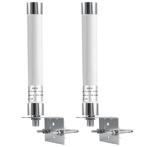 XRDS-RF 4G LTE Antenna 6dBi Omni-Directional Outdoor Fixed Mount Antenna with N Female Connector for Router, Modem, Radio, Signal Amplifier 2PCS