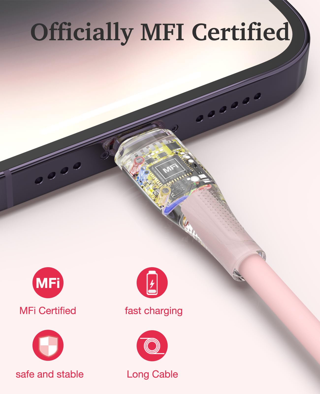 6Pack(3/3/6/6/6/10 FT) Original [Apple MFi Certified] iPhone Charger Fast Charging Lightning Cable iPhone Charger Cord Compatible with iPhone…