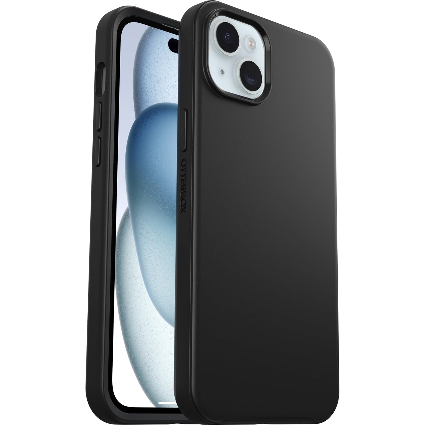 OtterBox iPhone 15 Plus and iPhone 14 Plus Symmetry Series Clear Case QUILTED POPPIES (Red), snaps to MagSafe, ultra-sleek, raised edges protect