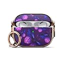 GuarzFun AirPods Pro 2 Case with Lock - Purple Butterfly
