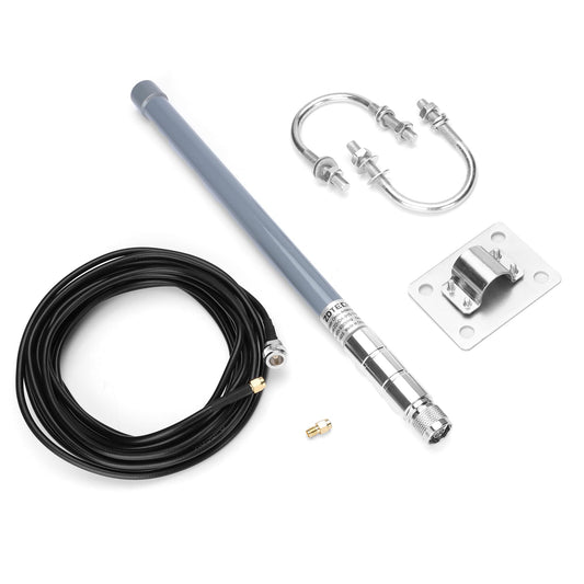ZDTECH 915MHz LoRa Gateway Antenna Omni Directional Fiberglass Antenna Outdoor Indoor LoRawan Ant with 20 ft N Female to RP-SMA Male Extension Cable