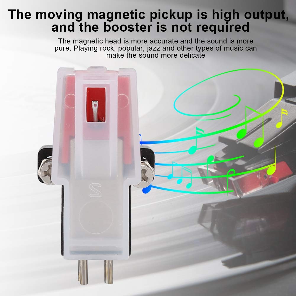 Oumij Record Player Turntable Cartridge Universal Replacement,Phonograph Turntable Dual Moving Magnet Stereo Record Player Needle