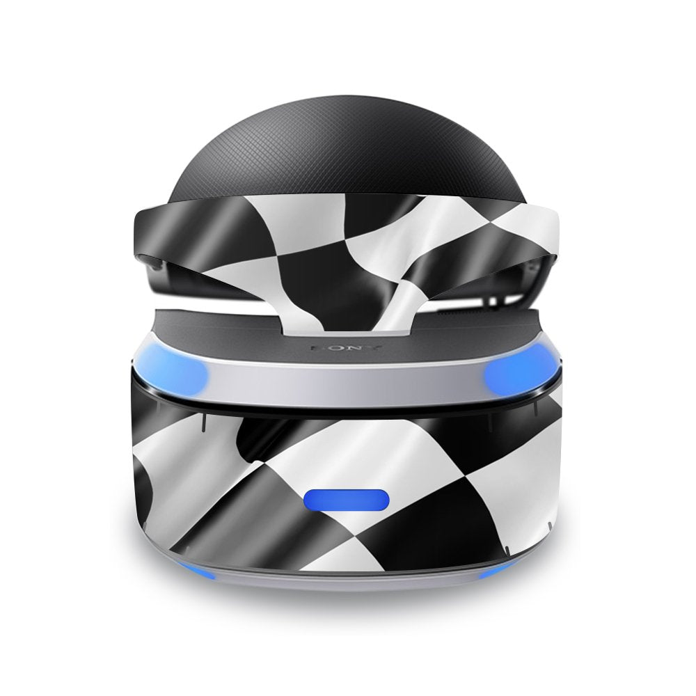MightySkins Skin Compatible with Sony Playstation VR wrap Cover Sticker Skins Race Flag