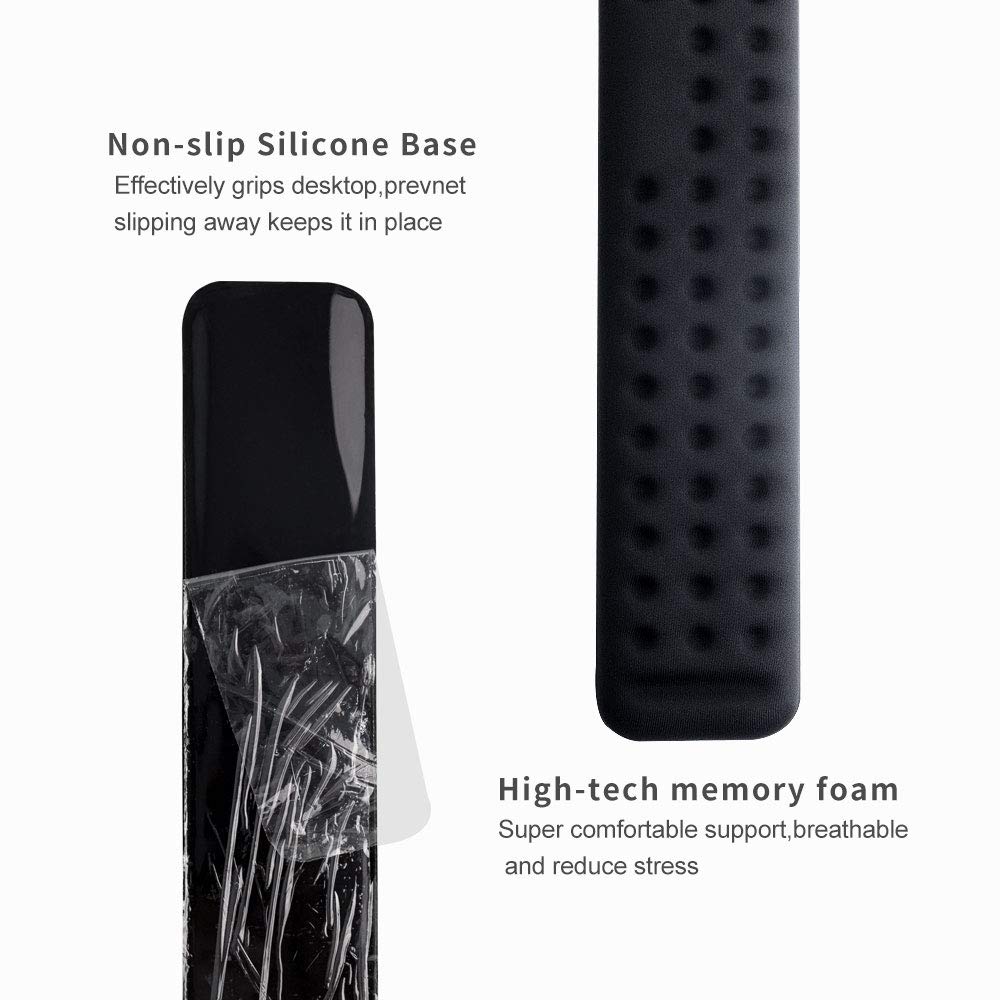 Keyboard and Mouse Wrist Rest Set Gaming Memory Foam Ergonomic Hand Palm Rest Support for Computer, PC, Laptop, Mac Typing and Wrist Pain Relief