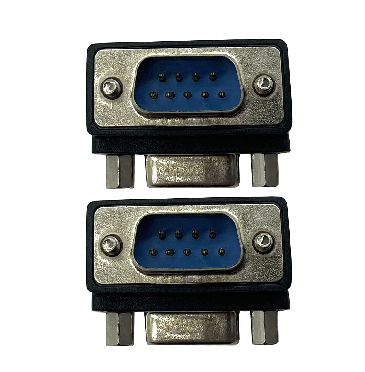 Dafensoy RS232 DB9 Pin Male to Female 90 Degree Changer Coupler Adapte Connecter, 90 Degree DB9 9 Pin RS 232 Serial Gender Changer Extension…