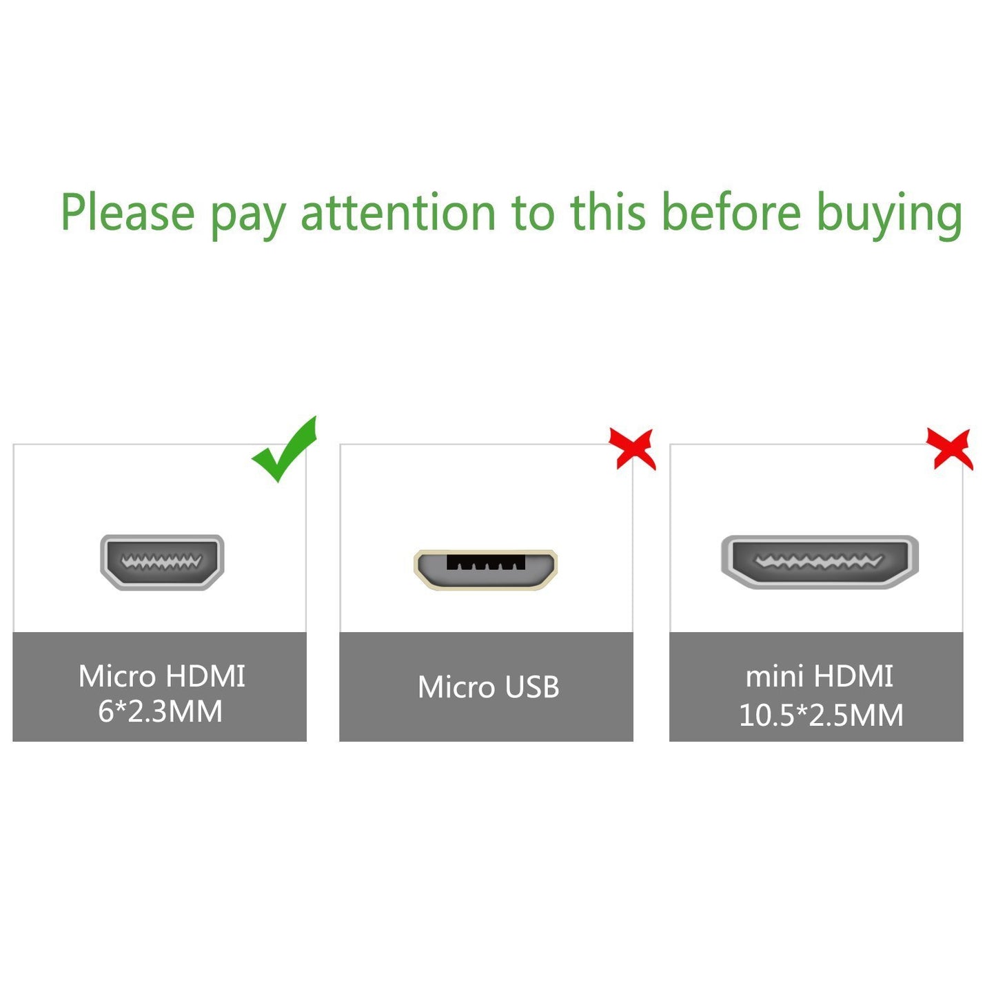 Golden Plated High Speed Micro HDMI Type D to HDMI Type A Male to Male Connector Cable/HD Video Cable for Garmin VIRB Elite