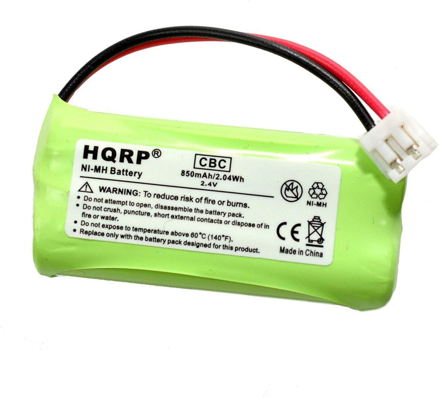 HQRP 2-Pack Phone Battery Compatible with VTech DS6121-3 / DS 6121-3, DS6121-4 / DS 6121-4, DS6121-5 / DS 6121-5 Cordless Telephone