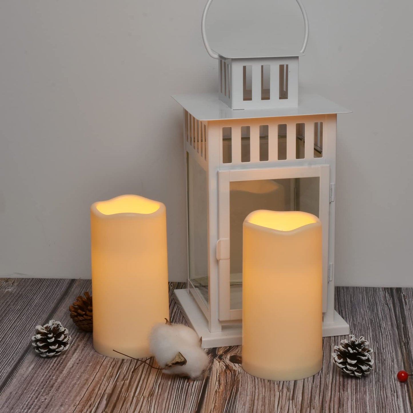 Eloer Flameless Candles Waterproof Remote Candles Battery Operated,LED Candle Outdoor Indoor Battery Operated Candles Plastic Set of 12 ?D: 3" x H: 6"
