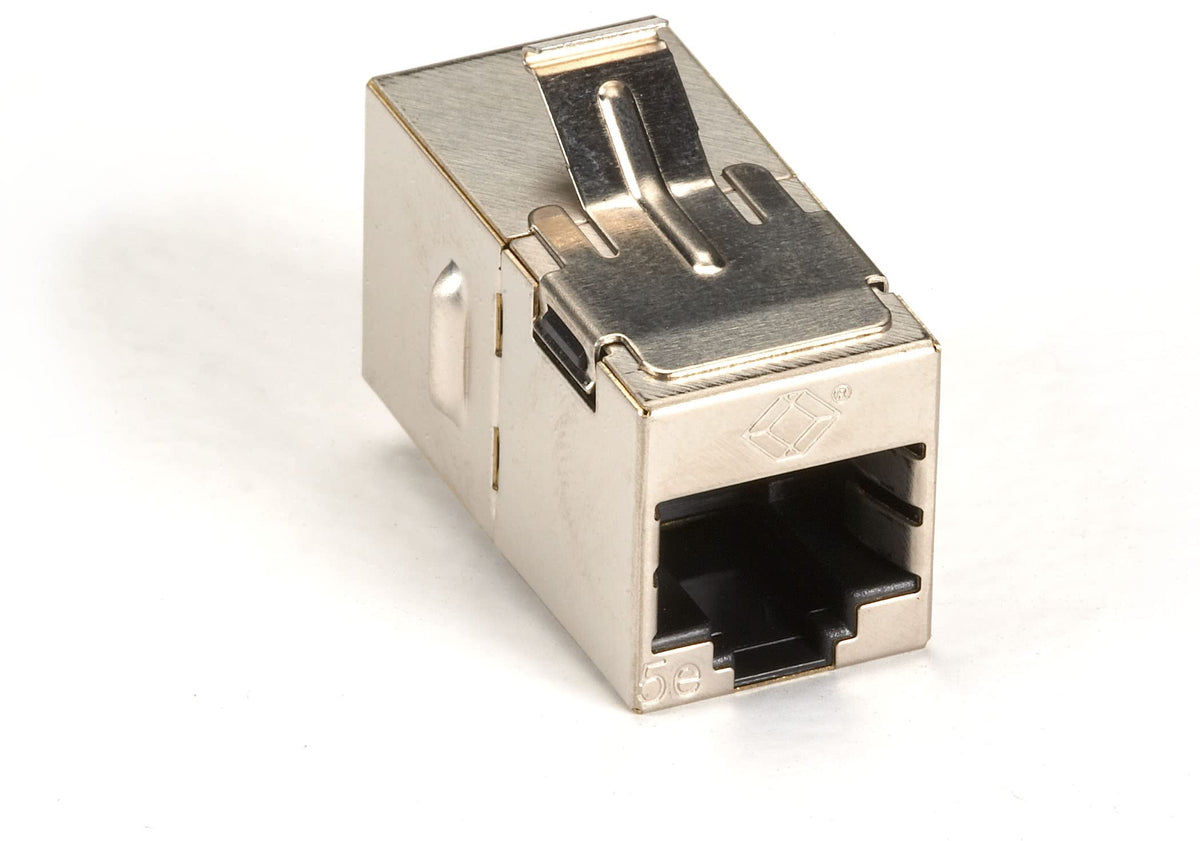 Black Box CAT5e Shielded Straight-Pin Keystone Coupler - Silver