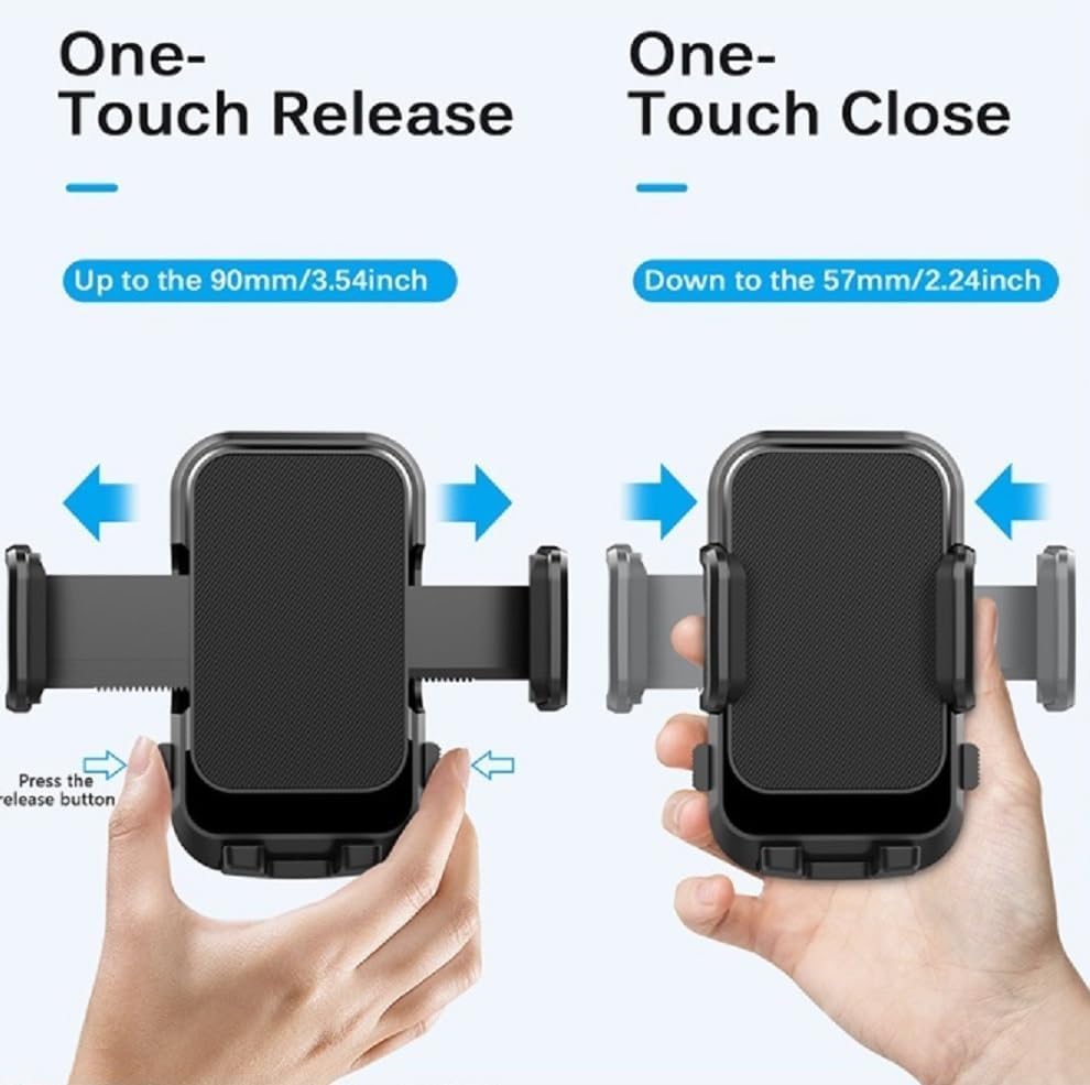 VEDA Car Phone Holder Mount, Cell Phone Holder for Dashboard Windshield, Suction Cup Hands-Free Car Phone Stand, Compatible with iPhone, Samsung